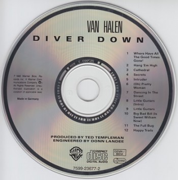 Van Halen Diver Down (1982) 1987 CD